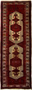 Hand Made WOOL Ivory Traditional Persian Rug 3' x 9'5"