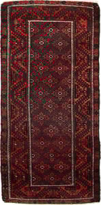 Hand Made WOOL Red Dk Traditional Persian Rug 3'4" x 7'