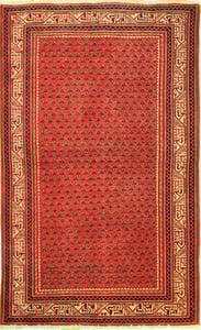 Hand Made WOOL Rust Traditional Persian Rug 4'4" x 7'