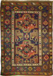 Hand Made WOOL Blue Traditional Persian Rug 4'3" x 5'10"