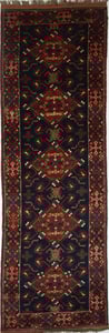 Hand Made WOOL Blue Traditional Persian Rug 3'2" x 9'8"