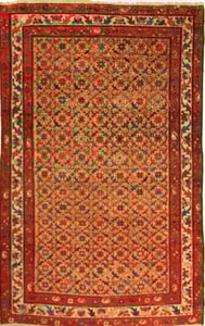 Hand Made WOOL Gold Traditional Persian Rug 4' x 6'
