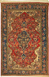 Hand Made WOOL Red Traditional Persian Rug 4'4" x 6'7"