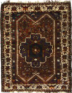 Hand Made WOOL Brown Traditional Persian Rug 3'9" x 4'10"