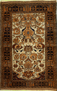 Hand Made WOOL Ivory Traditional Persian Rug 2'9" x 4'7"