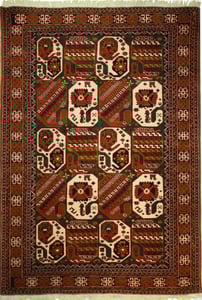Hand Made WOOL Red Traditional Persian Rug 4' x 5'9"