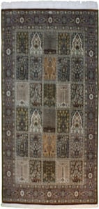 Hand Knotted Silk Multi Traditional Persian Rug 4'4" x 6'4"