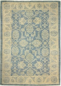 Hand Made Wool Blue Traditional Pakistan Rug 3'4" x 4'9"