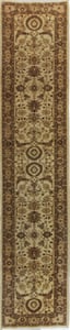 Hand Made Wool Brown Lt Traditional Pakistan Rug 2'5" x 12'