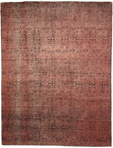 Hand Knotted Wool Red Contemporary India Rug 9' x 12'