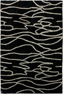 Hand Tufted Synthetic Black Shag/Flokati China Rug 8' x 10'