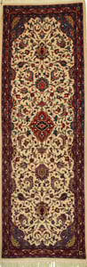 Hand Made WOOL Ivory Traditional Persian Rug 2'5" x 6'10"