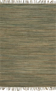 Hand Made Jute Green Contemporary India Rug 7'9" x 9'9"