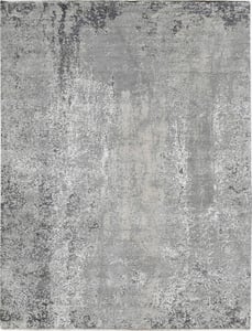 Hand Knotted Wool Gray Contemporary India Rug 8' x 10'4"