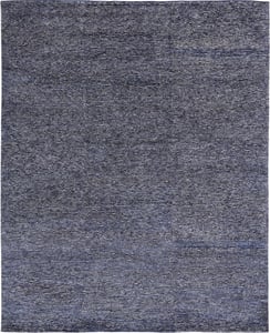 Hand Knotted WOOL & VISCOSE Blue Contemporary India Rug 8' x 10'