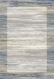 Machine Made Polypropylene Blue Contemporary Belgium Rug 7'10" x 10'10"