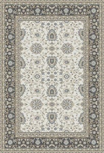 Machine Made Polypropylene Grey Traditional Turkey Rug 7'10" x 10'10"