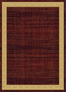 Machine Made Polypropylene Red Contemporary Turkey Rug 7'10" x 10'10"